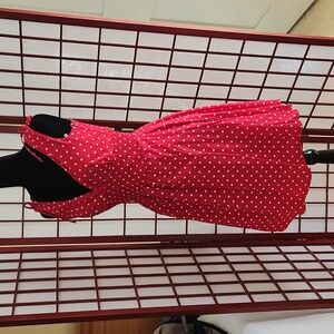 My Michelle red + white  Polkadot Dress size S